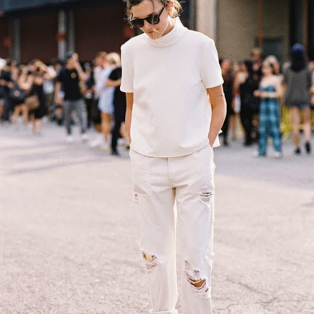 Rag & Bone White Boyfriend Jeans Sz 24